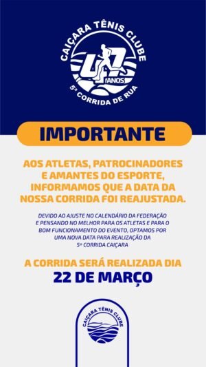 5° CORRIDA CAIÇARA TÊNIS CLUBE