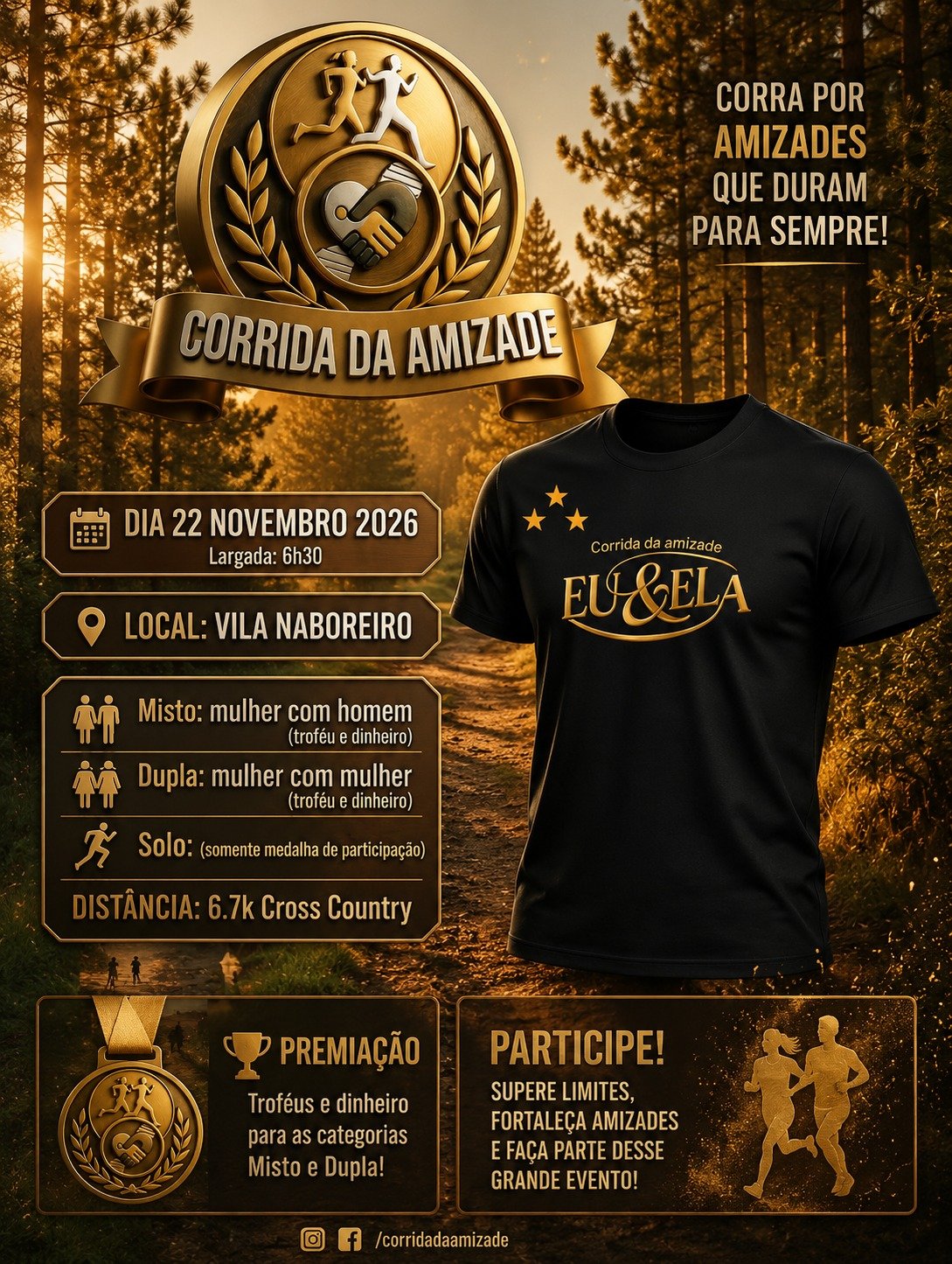 3ª CORRIDA DA AMIZADE EU E ELA.